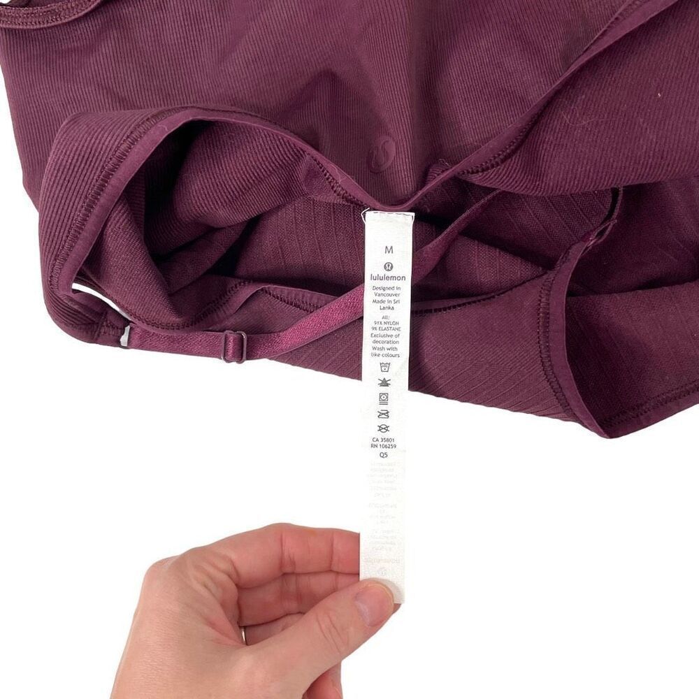 NEW Lululemon Underneath It All Bodysuit Size M burgundy Dark Adobe - Picture 6 of 9